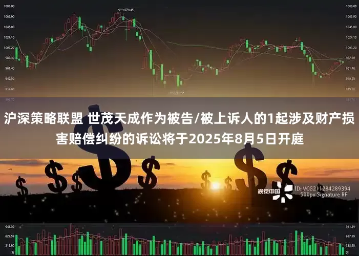 沪深策略联盟 世茂天成作为被告/被上诉人的1起涉及财产损害赔偿纠纷的诉讼将于2025年8月5日开庭